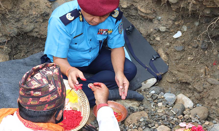 बागमती प्रदेश प्रहरी प्रमुखद्धारा कभडहल शिलान्यास