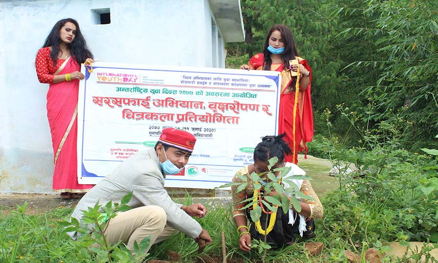 कोरोना सम्बन्धि जनचेतनामूलक कार्यक्रम गरि मनाइयो युवा दिवस